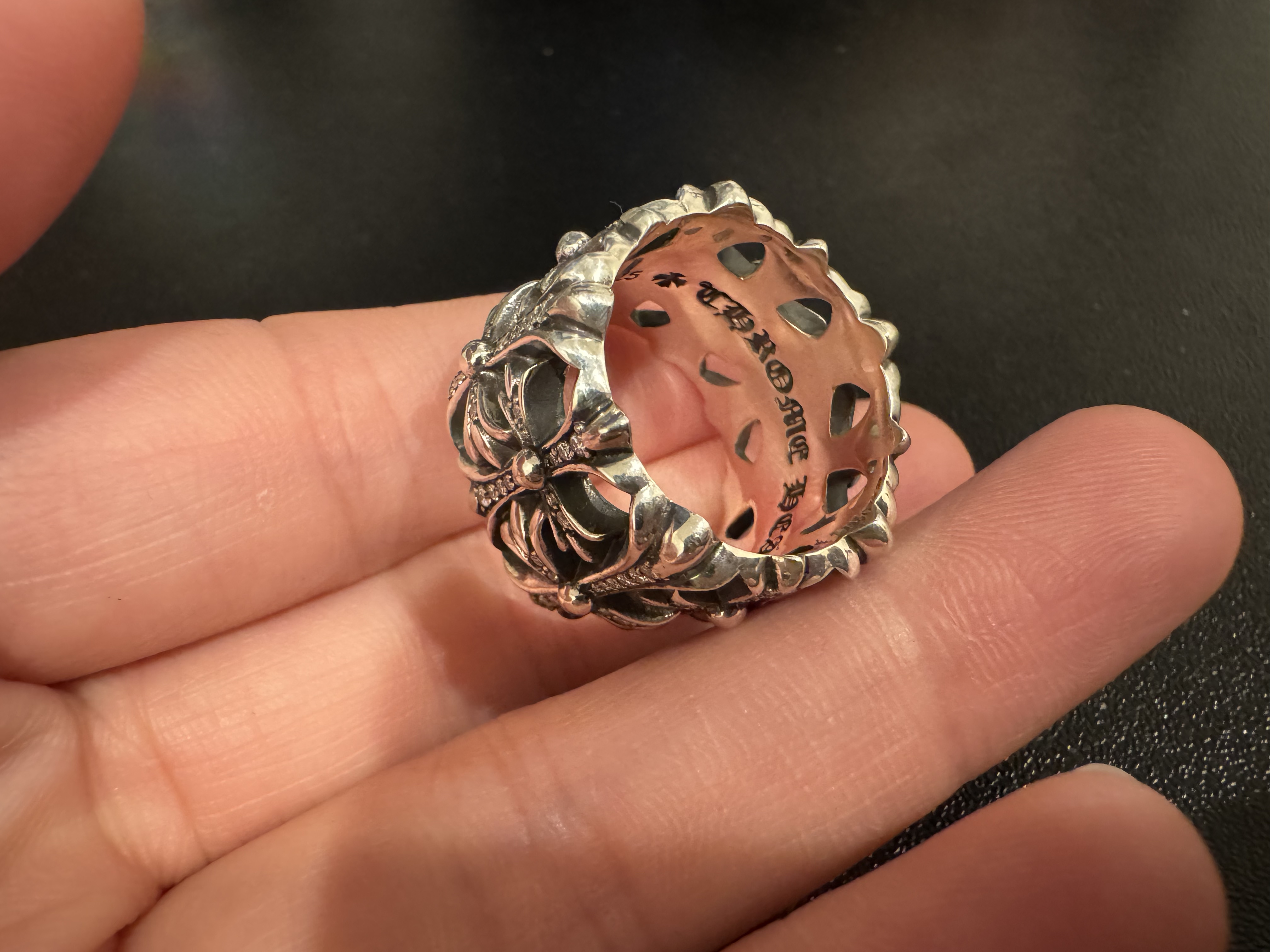 Chrome Hearts Cross Ring - Gothic 925 Sterling Silver Jewelry | David Studio