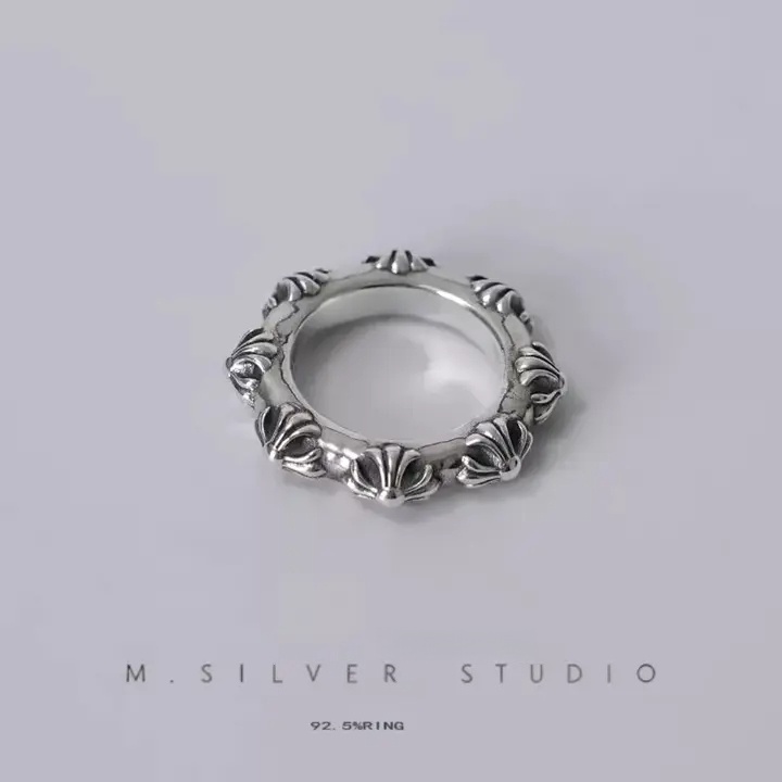 Chrome Hearts Cross Ring - Gothic 925 Sterling Silver Jewelry | David Studio