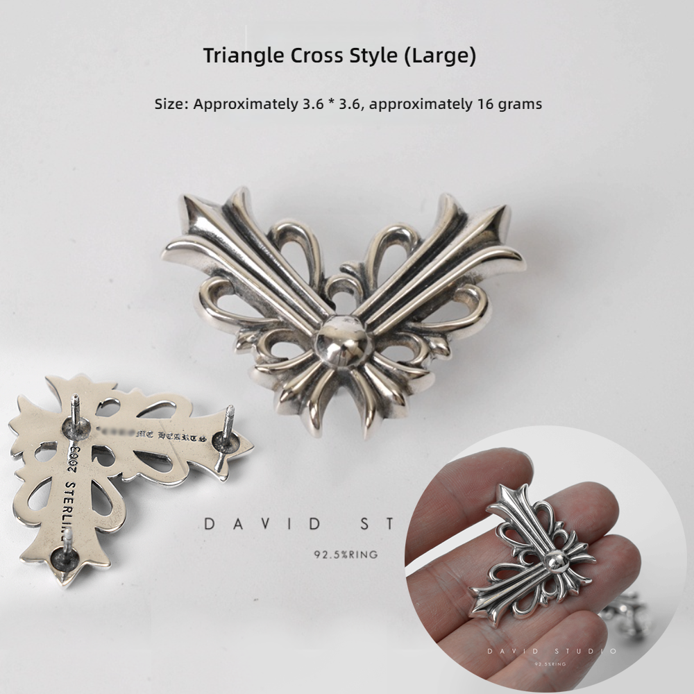 Chrome Hearts Cross Ring - Gothic 925 Sterling Silver Jewelry | David Studio