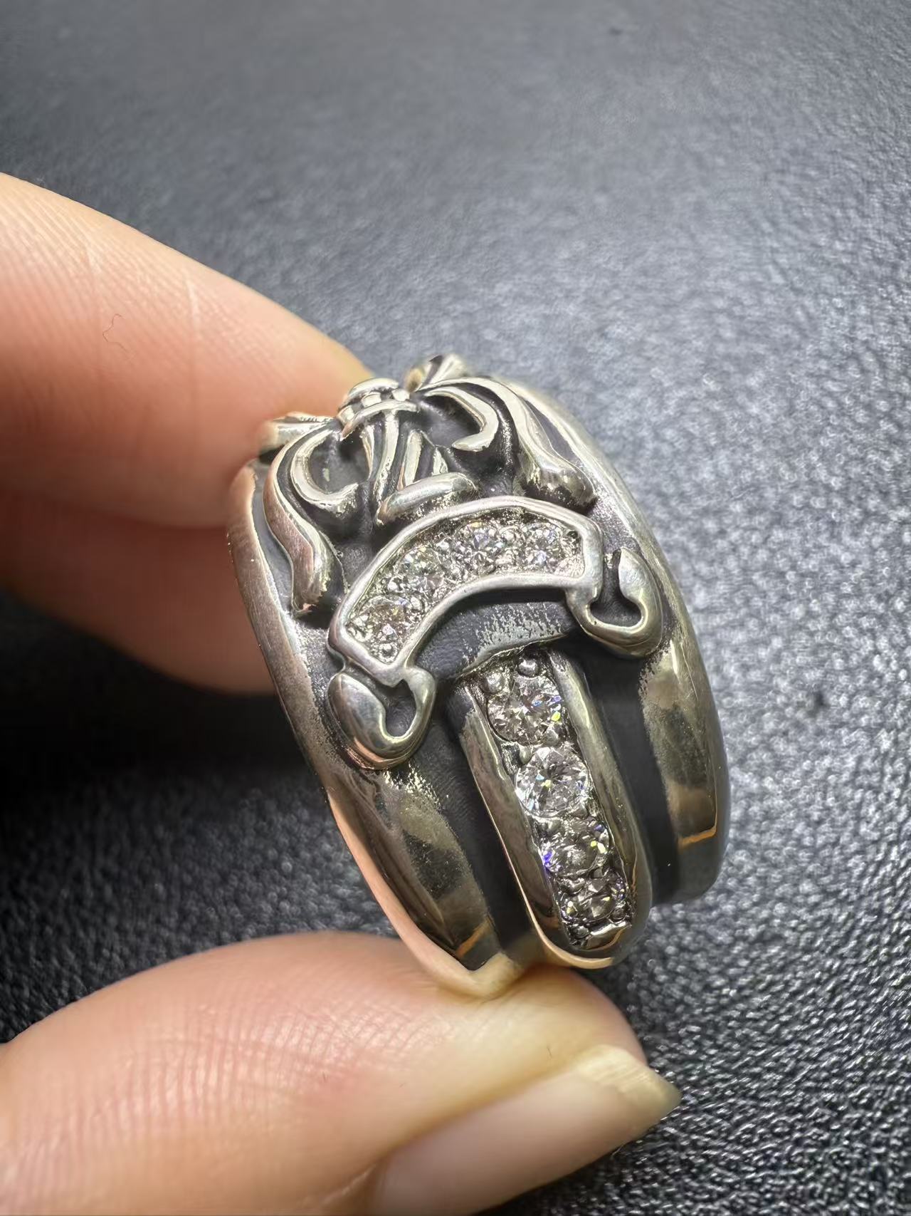 Chrome Hearts Cross Ring - Gothic 925 Sterling Silver Jewelry | David Studio