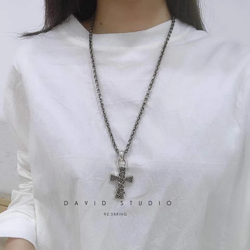 Chrome Hearts Cross Ring - Gothic 925 Sterling Silver Jewelry | David Studio