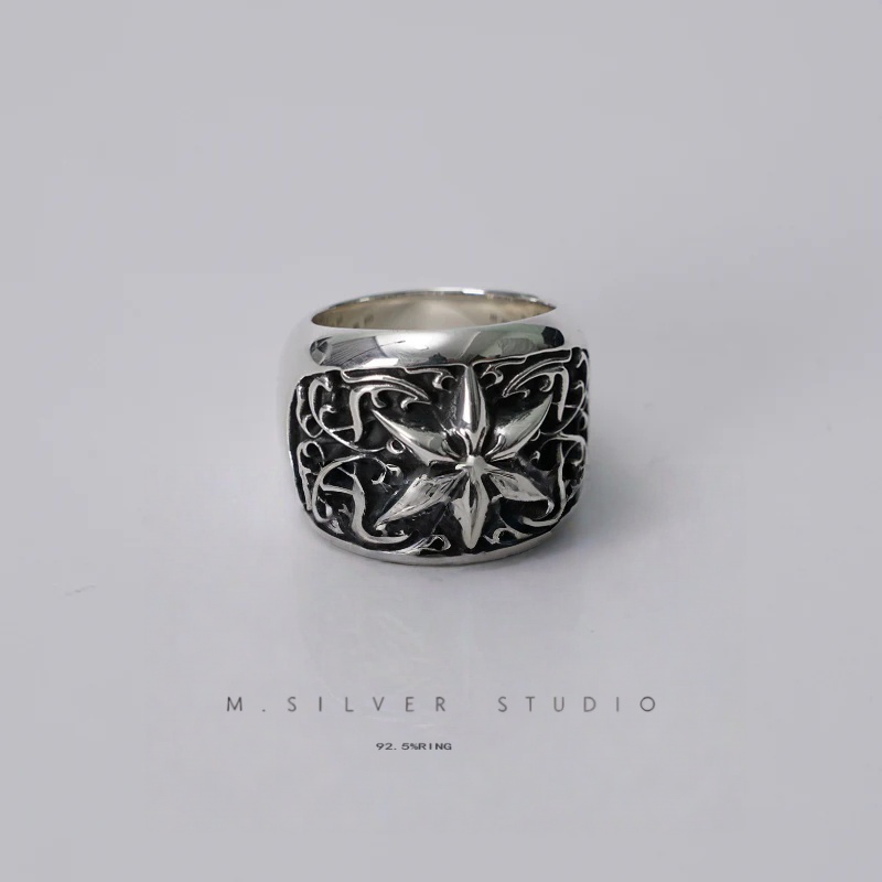 Chrome Hearts Cross Ring - Gothic 925 Sterling Silver Jewelry | David Studio