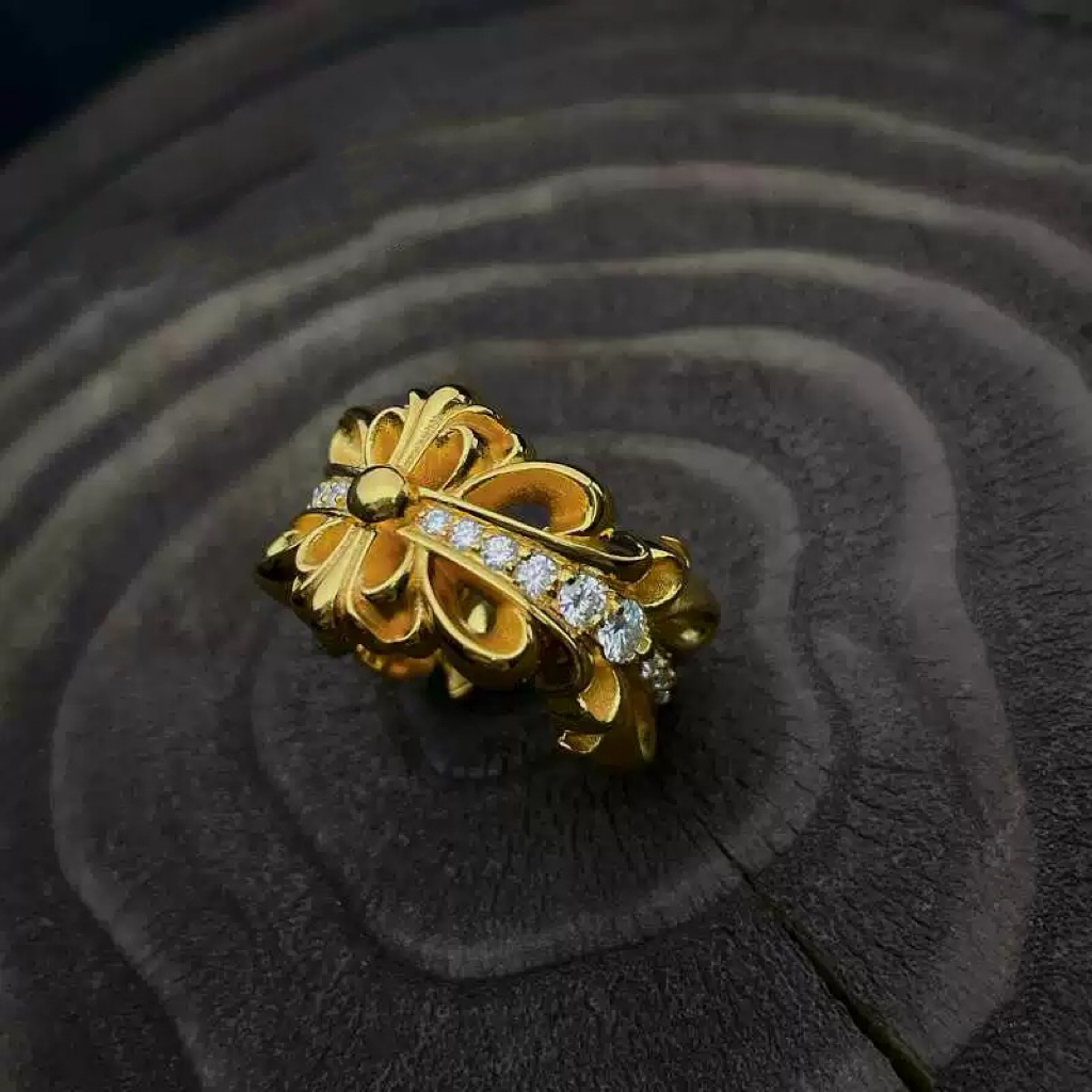 Chrome Hearts Cross Ring - Gothic 925 Sterling Silver Jewelry | David Studio