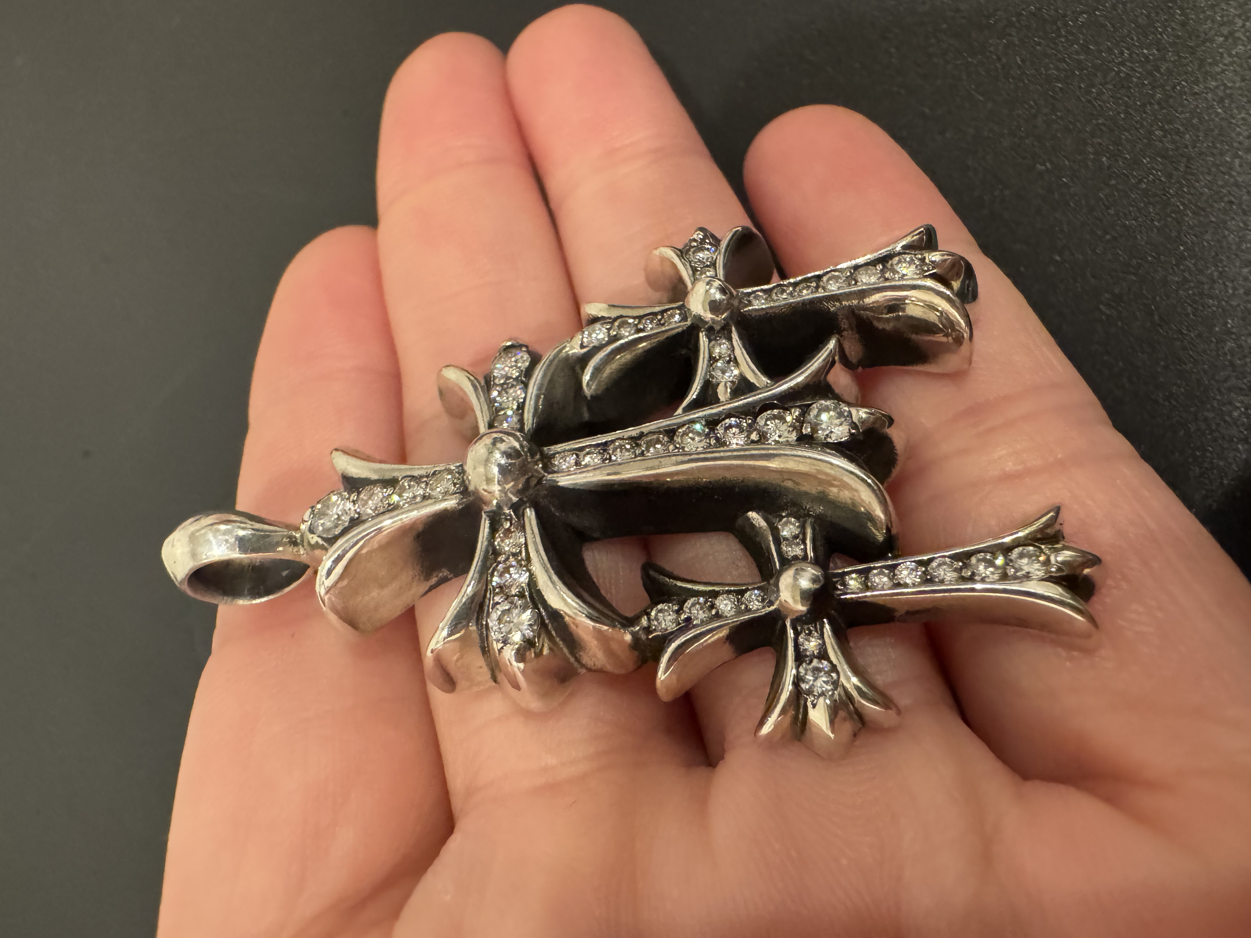 Chrome Hearts Cross Ring - Gothic 925 Sterling Silver Jewelry | David Studio