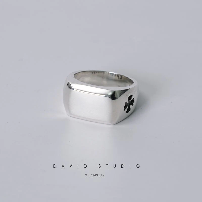 Chrome Hearts Cross Ring - Gothic 925 Sterling Silver Jewelry | David Studio