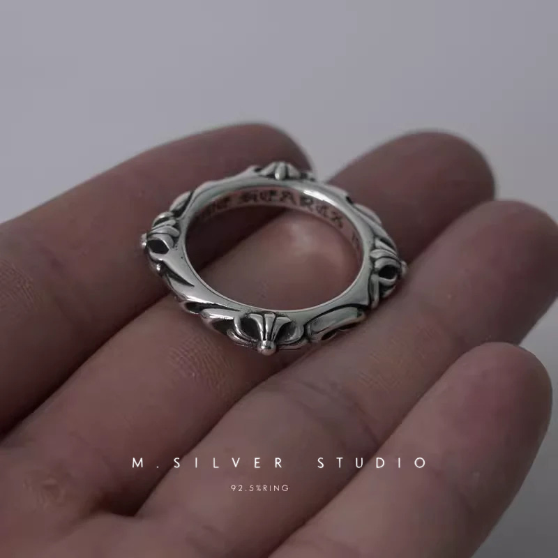 Chrome Hearts Cross Ring - Gothic 925 Sterling Silver Jewelry | David Studio