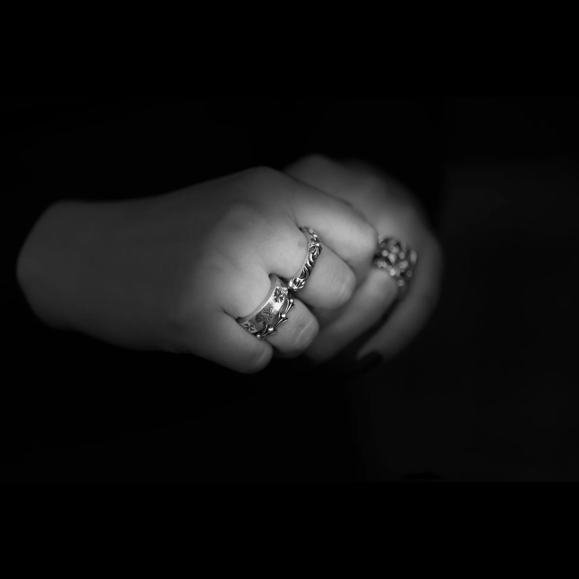 Chrome Hearts Cross Ring - Gothic 925 Sterling Silver Jewelry | David Studio