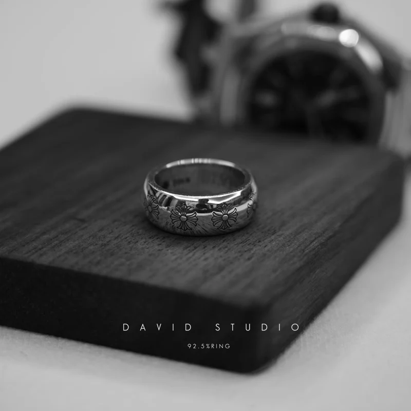 Chrome Hearts Cross Ring - Gothic 925 Sterling Silver Jewelry | David Studio