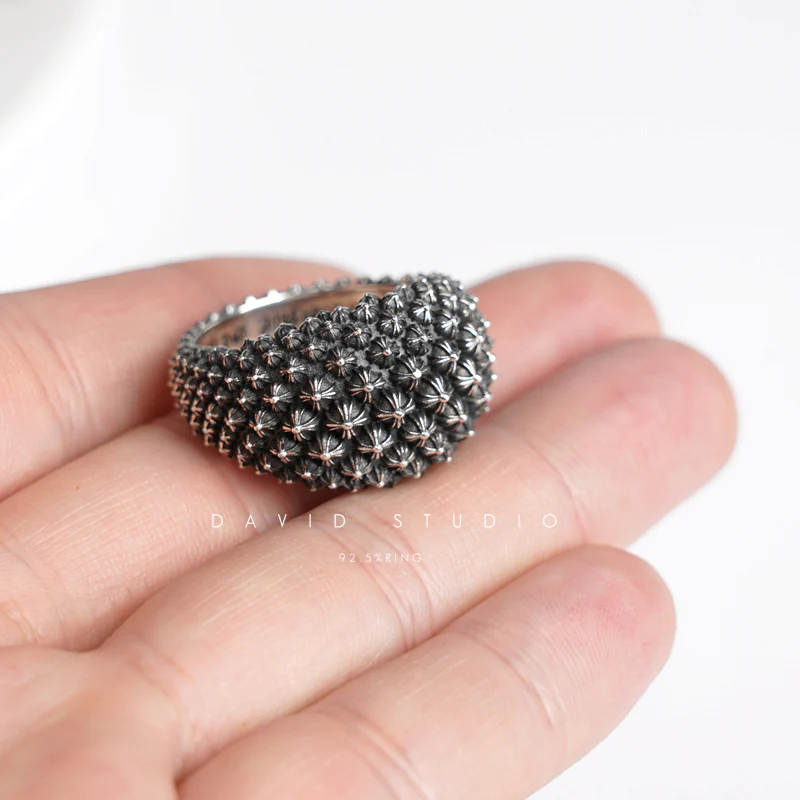 Chrome Hearts Cross Ring - Gothic 925 Sterling Silver Jewelry | David Studio