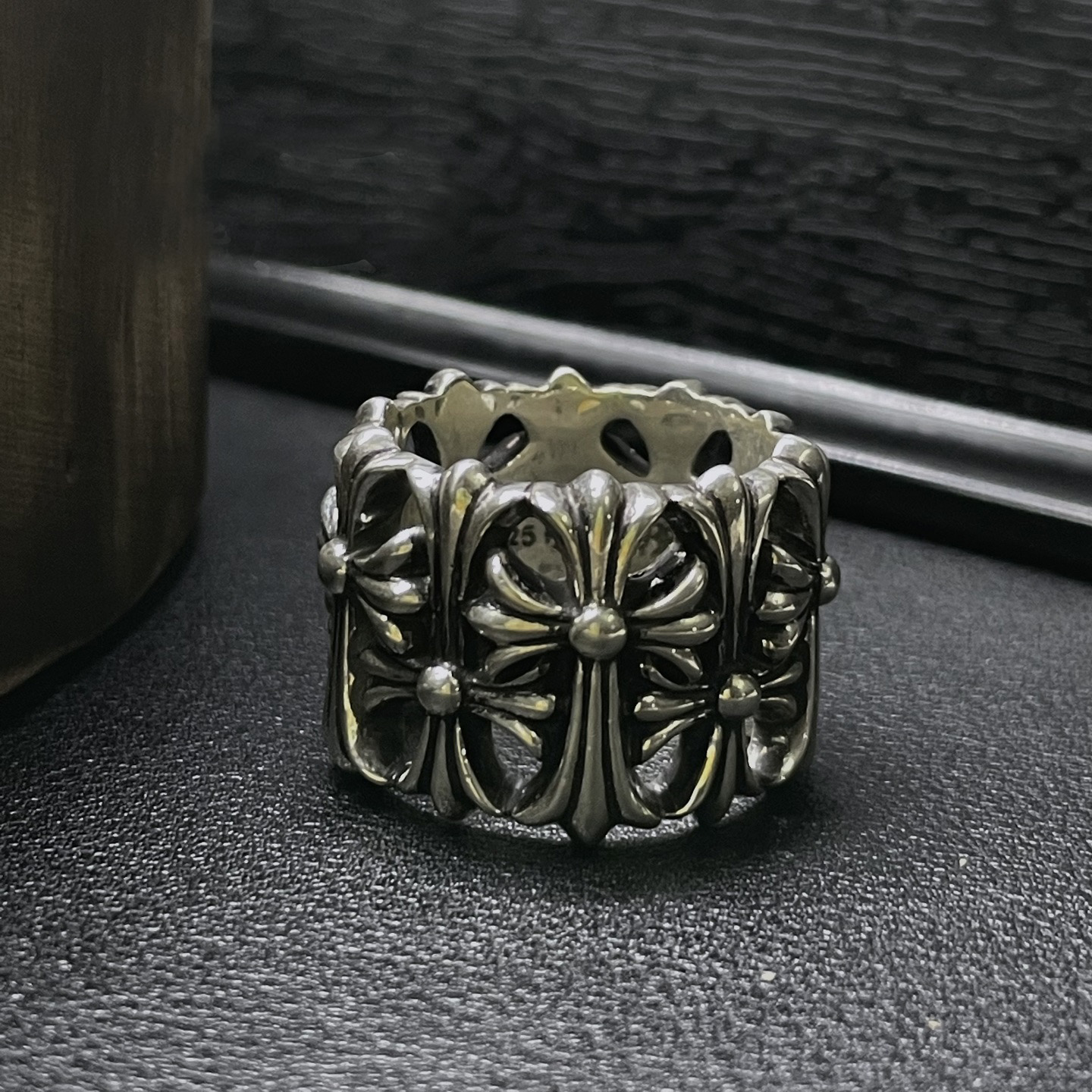 Chrome Hearts Cross Ring - Gothic 925 Sterling Silver Jewelry | David Studio