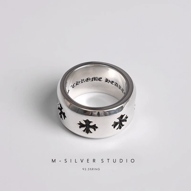 Chrome Hearts Cross Ring - Gothic 925 Sterling Silver Jewelry | David Studio