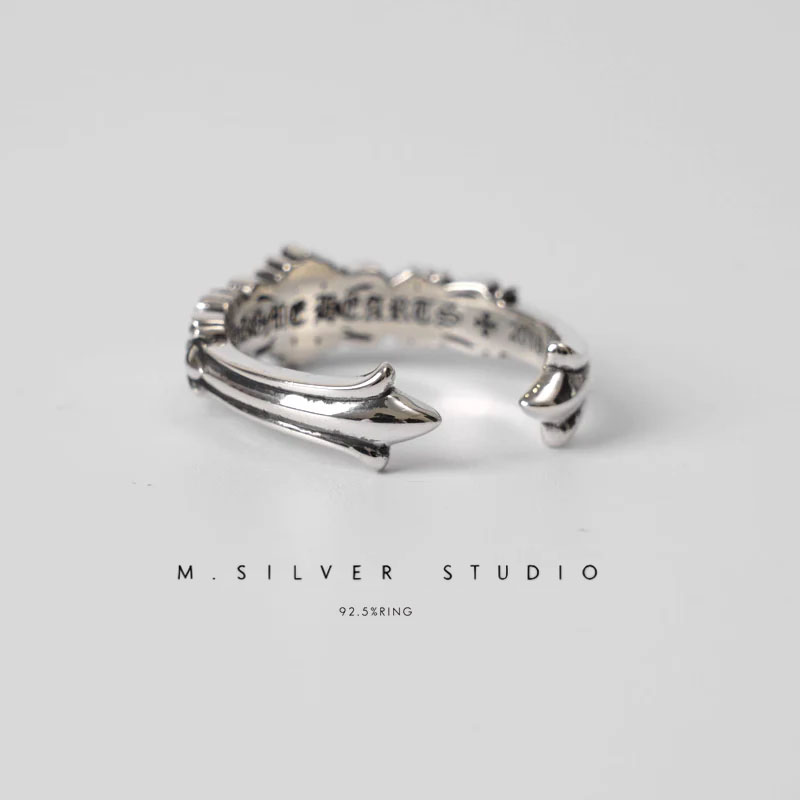 Chrome Hearts Cross Ring - Gothic 925 Sterling Silver Jewelry | David Studio