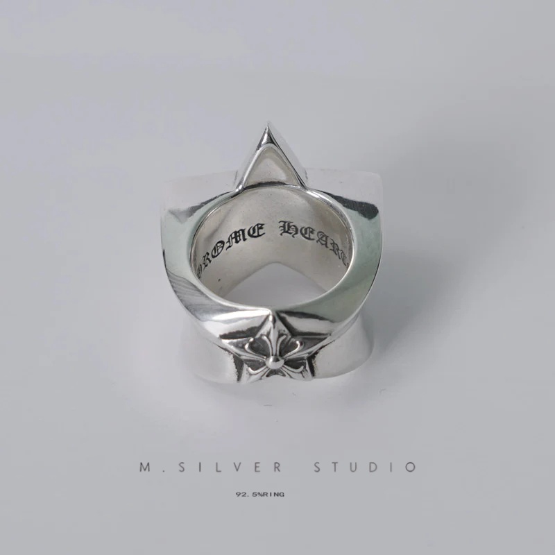 Chrome Hearts Cross Ring - Gothic 925 Sterling Silver Jewelry | David Studio