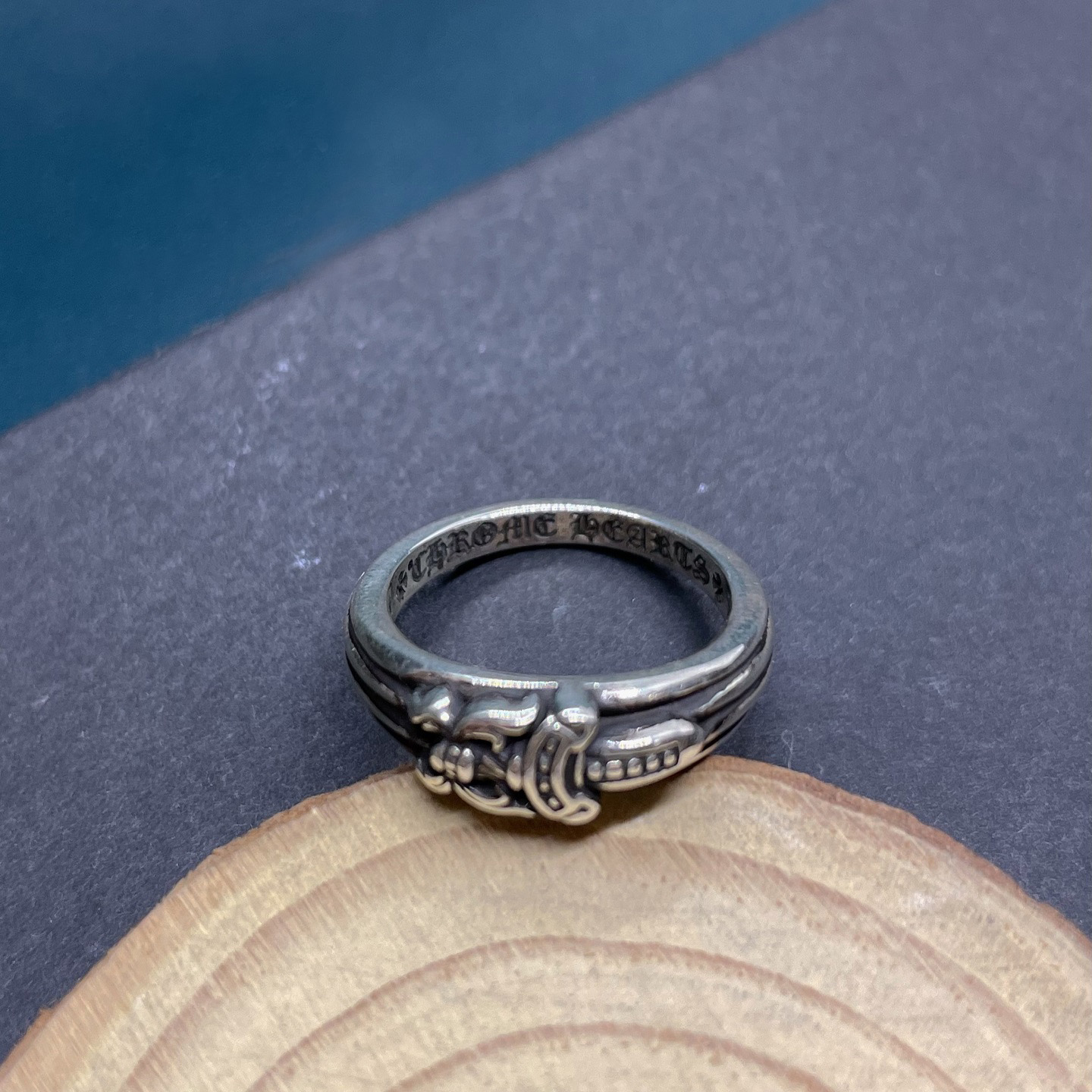 Chrome Hearts Cross Ring - Gothic 925 Sterling Silver Jewelry | David Studio