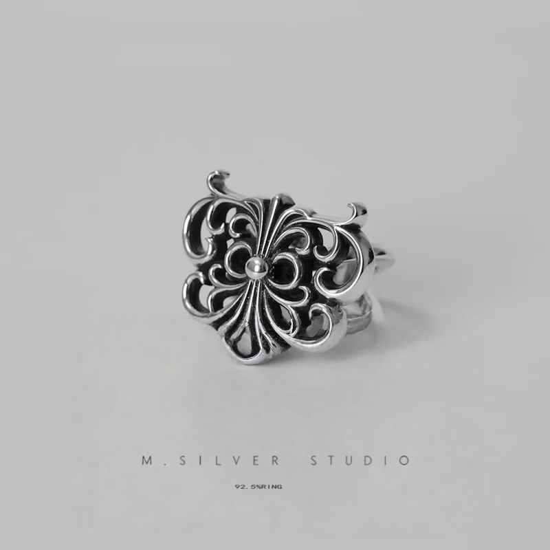 Chrome Hearts Cross Ring - Gothic 925 Sterling Silver Jewelry | David Studio