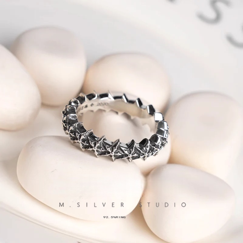 Chrome Hearts Cross Ring - Gothic 925 Sterling Silver Jewelry | David Studio