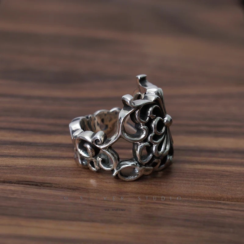 Chrome Hearts Cross Ring - Gothic 925 Sterling Silver Jewelry | David Studio