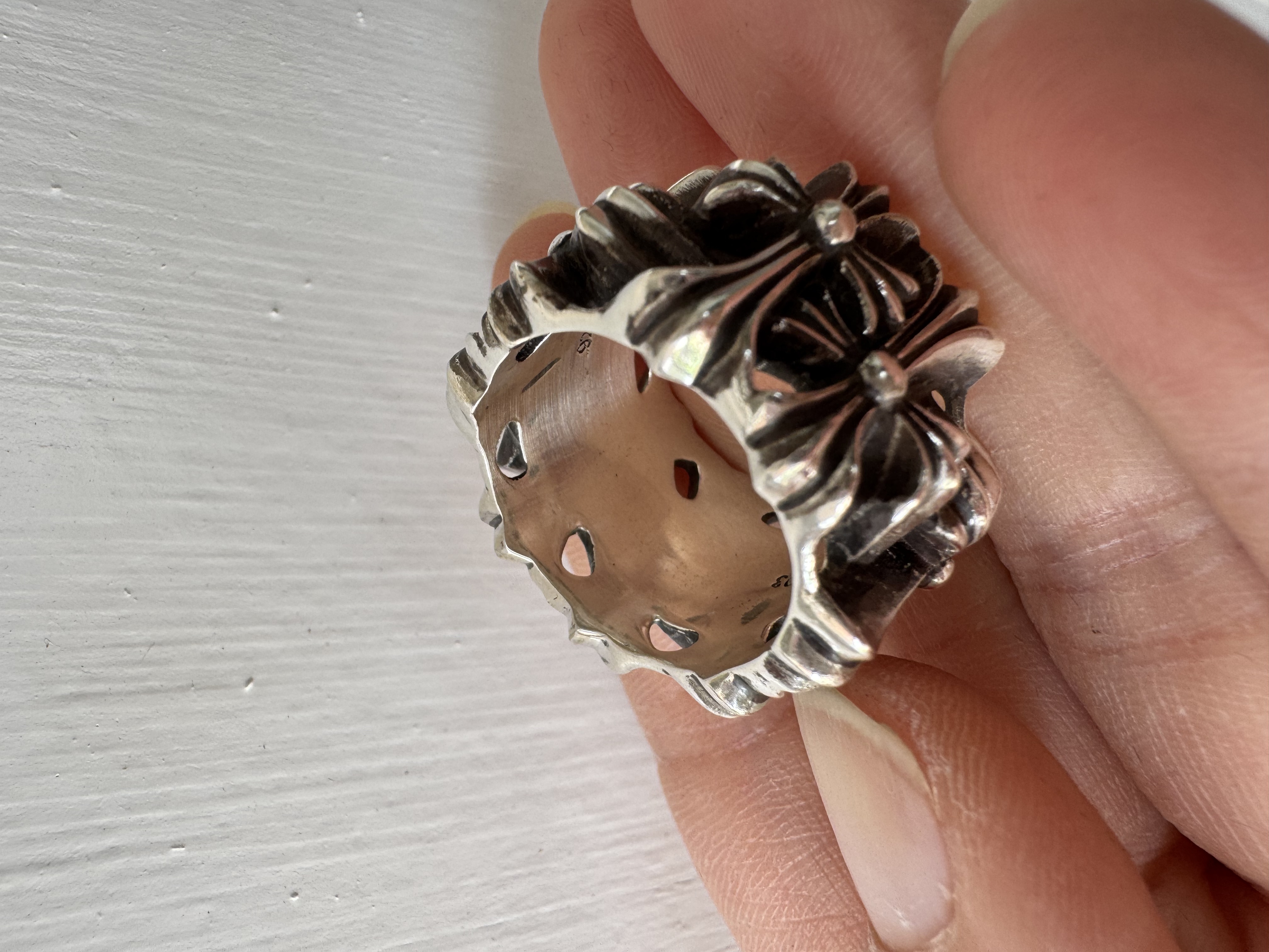 Chrome Hearts Cross Ring - Gothic 925 Sterling Silver Jewelry | David Studio