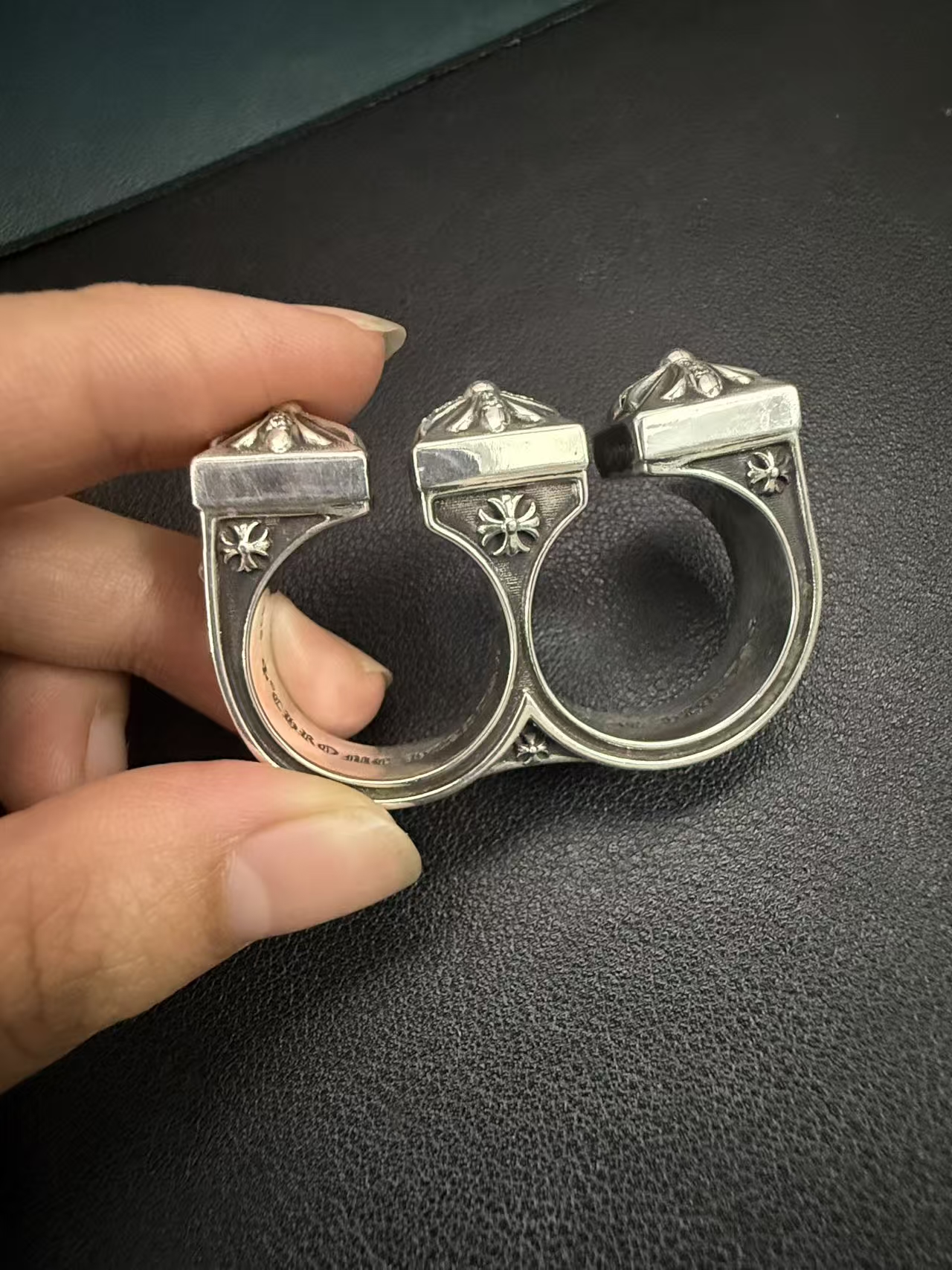 Chrome Hearts Cross Ring - Gothic 925 Sterling Silver Jewelry | David Studio