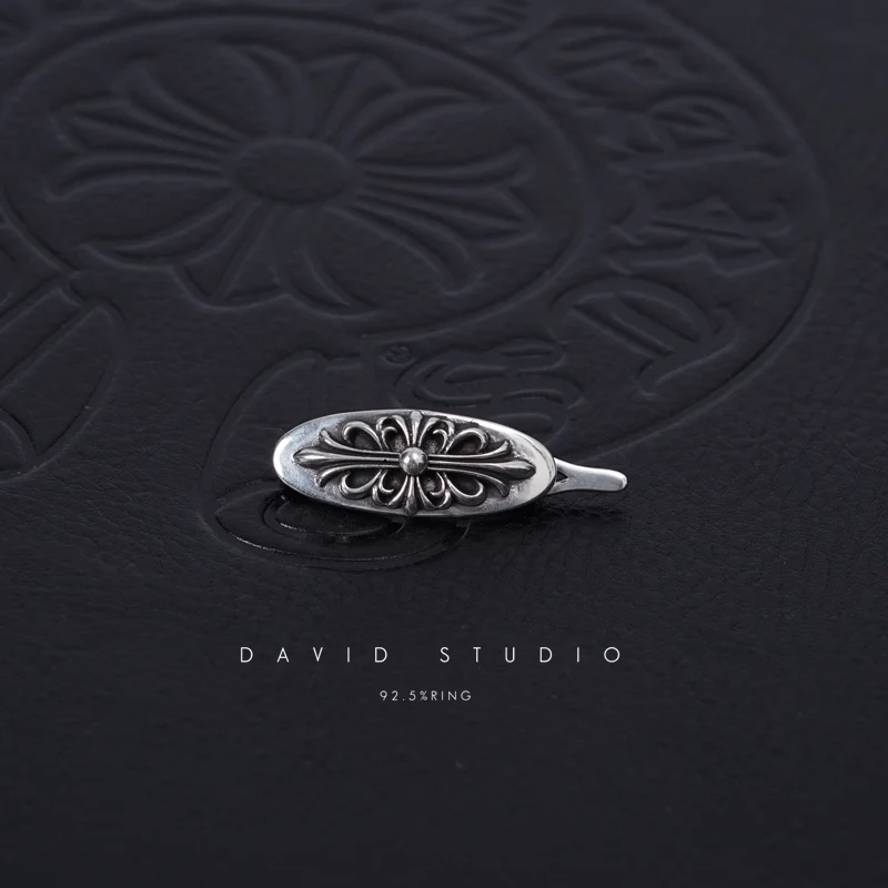 Chrome Hearts Cross Ring - Gothic 925 Sterling Silver Jewelry | David Studio