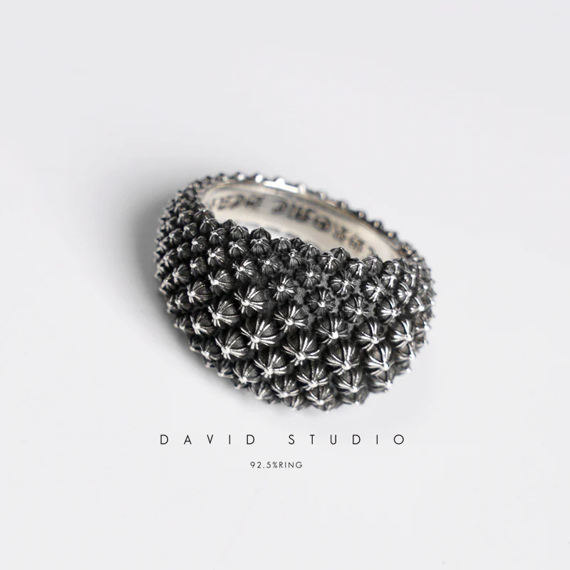 Chrome Hearts Cross Ring - Gothic 925 Sterling Silver Jewelry | David Studio