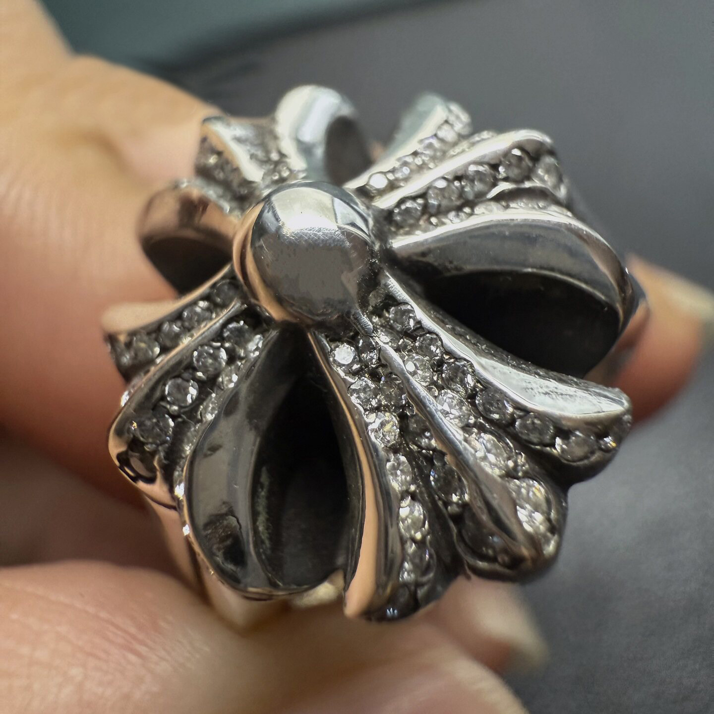 Chrome Hearts Cross Ring - Gothic 925 Sterling Silver Jewelry | David Studio