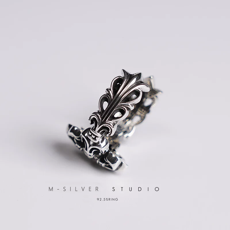 Chrome Hearts Cross Ring - Gothic 925 Sterling Silver Jewelry | David Studio