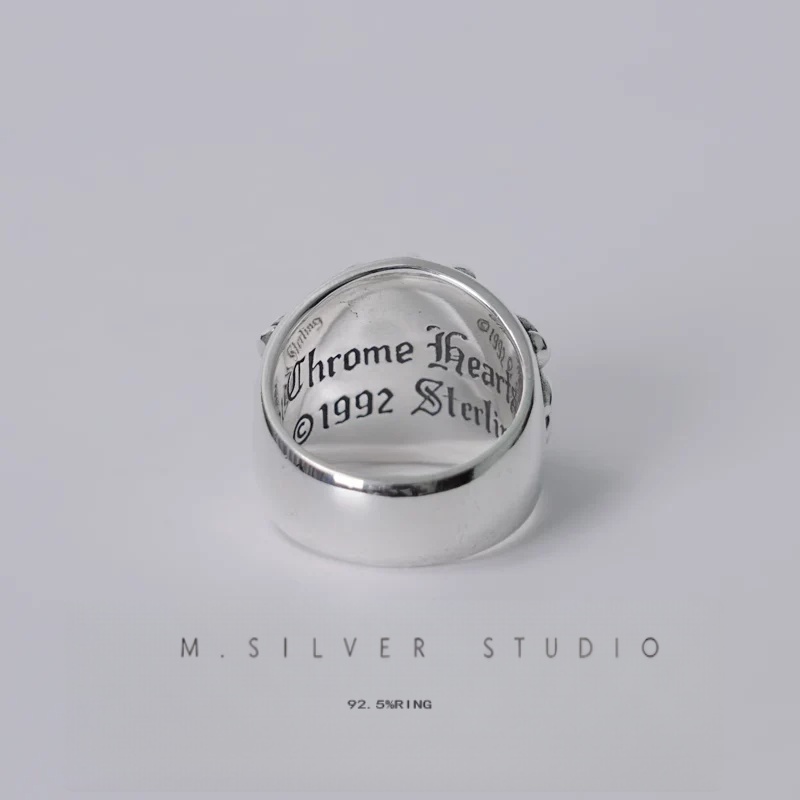 Chrome Hearts Cross Ring - Gothic 925 Sterling Silver Jewelry | David Studio