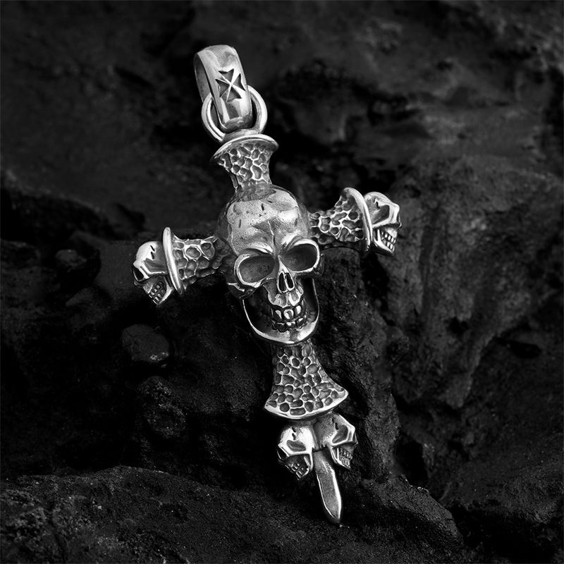Chrome Hearts Cross Ring - Gothic 925 Sterling Silver Jewelry | David Studio
