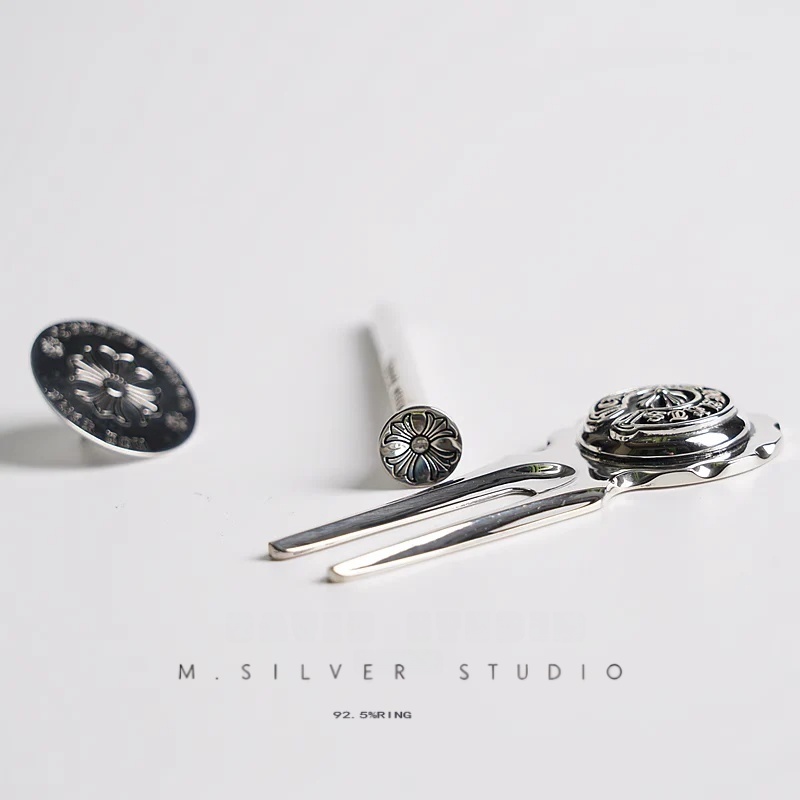 Chrome Hearts Cross Ring - Gothic 925 Sterling Silver Jewelry | David Studio