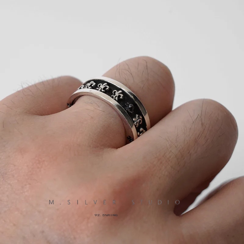 Chrome Hearts Cross Ring - Gothic 925 Sterling Silver Jewelry | David Studio