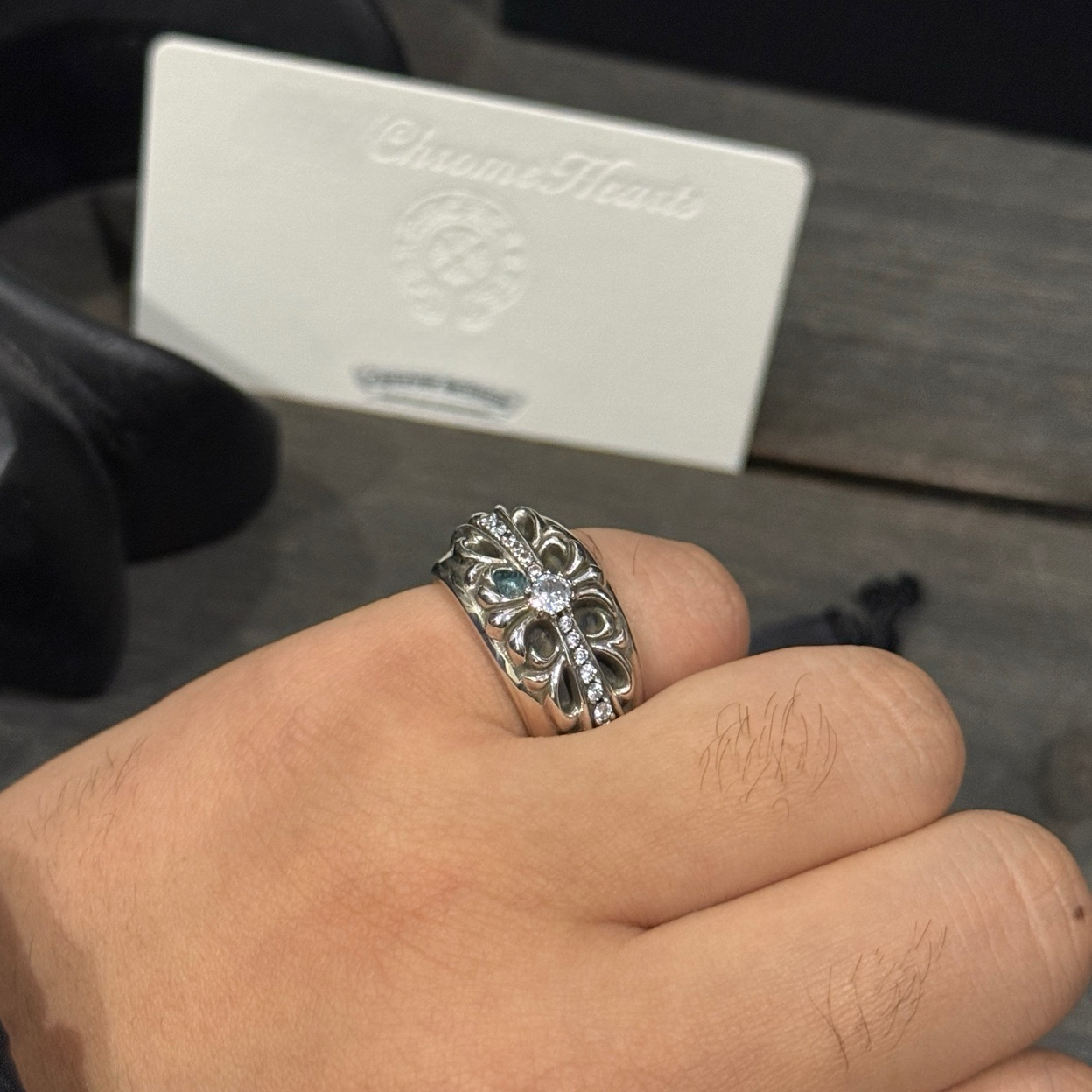 Chrome Hearts Cross Ring - Gothic 925 Sterling Silver Jewelry | David Studio