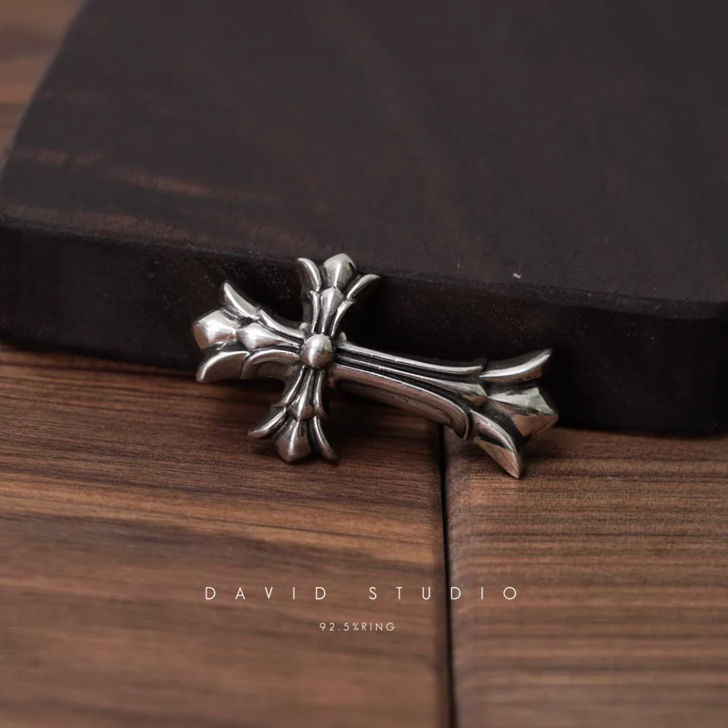 Chrome Hearts Cross Ring - Gothic 925 Sterling Silver Jewelry | David Studio