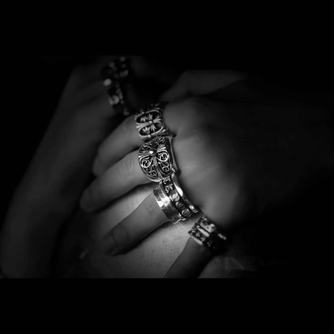 Chrome Hearts Cross Ring - Gothic 925 Sterling Silver Jewelry | David Studio