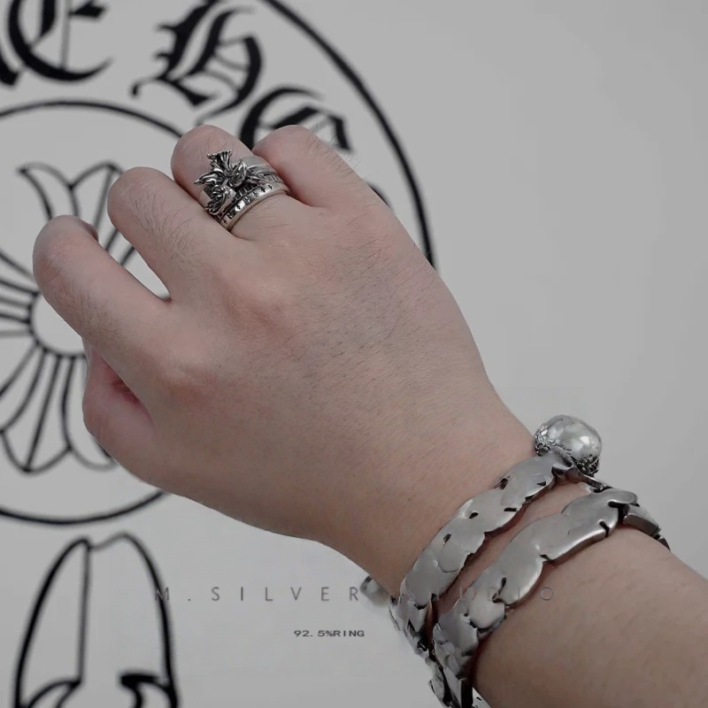 Chrome Hearts Cross Ring - Gothic 925 Sterling Silver Jewelry | David Studio