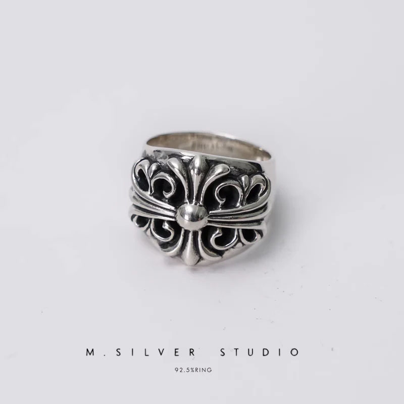 Chrome Hearts Cross Ring - Gothic 925 Sterling Silver Jewelry | David Studio