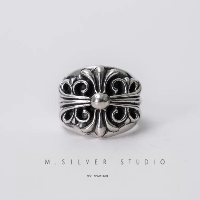 Chrome Hearts Cross Ring - Gothic 925 Sterling Silver Jewelry | David Studio
