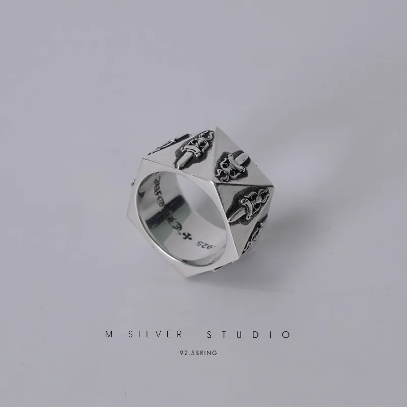 Chrome Hearts Cross Ring - Gothic 925 Sterling Silver Jewelry | David Studio