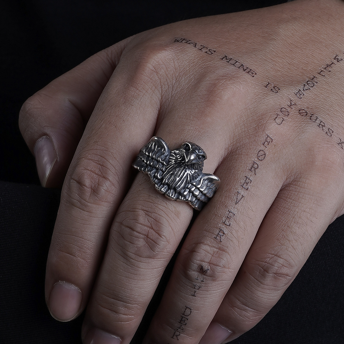 Chrome Hearts Cross Ring - Gothic 925 Sterling Silver Jewelry | David Studio