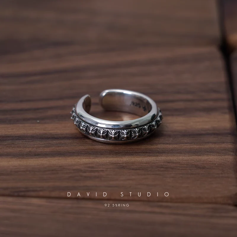 Chrome Hearts Cross Ring - Gothic 925 Sterling Silver Jewelry | David Studio