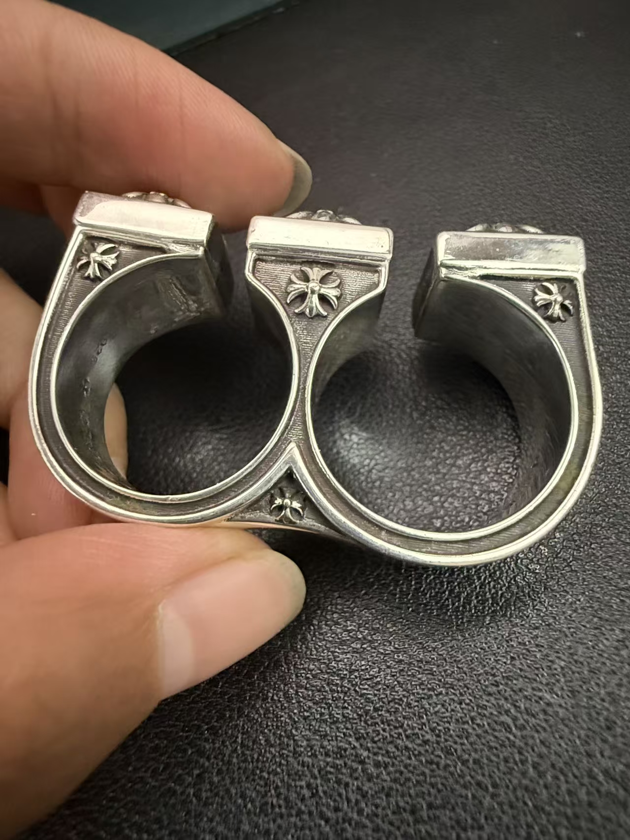 Chrome Hearts Cross Ring - Gothic 925 Sterling Silver Jewelry | David Studio