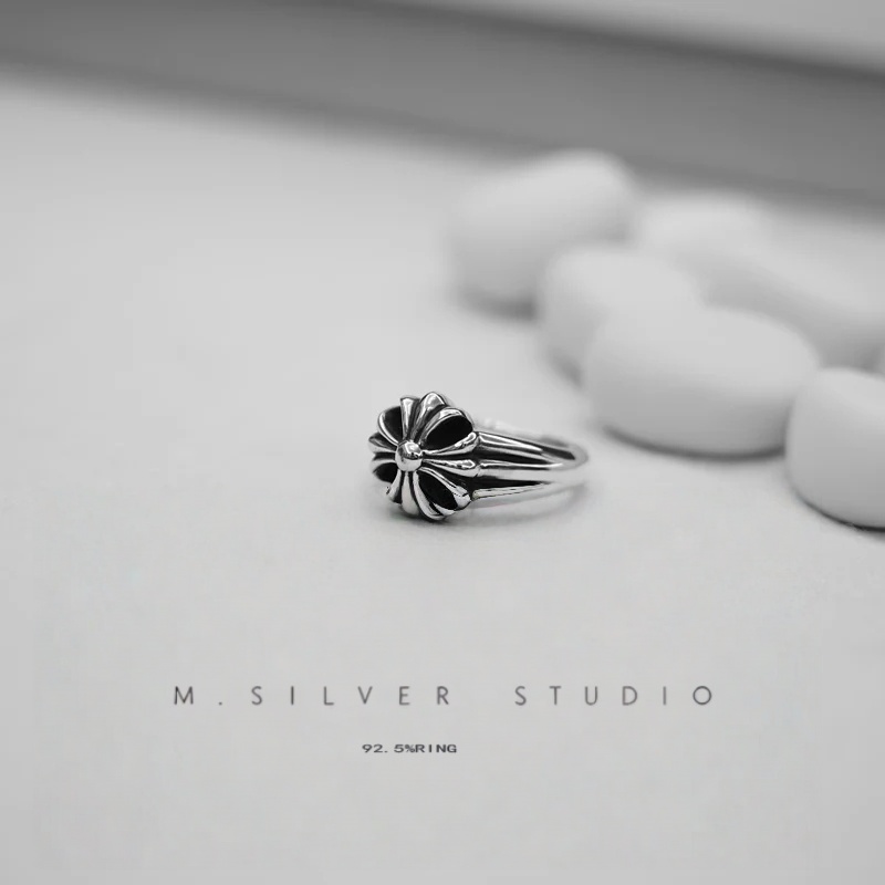 Chrome Hearts Cross Ring - Gothic 925 Sterling Silver Jewelry | David Studio