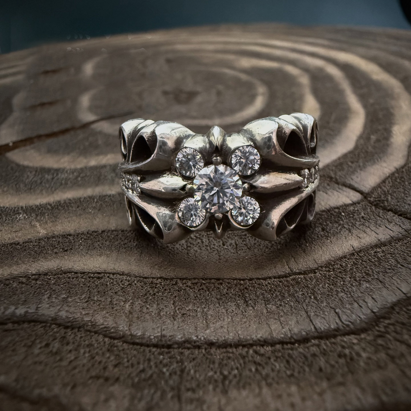 Chrome Hearts Cross Ring - Gothic 925 Sterling Silver Jewelry | David Studio