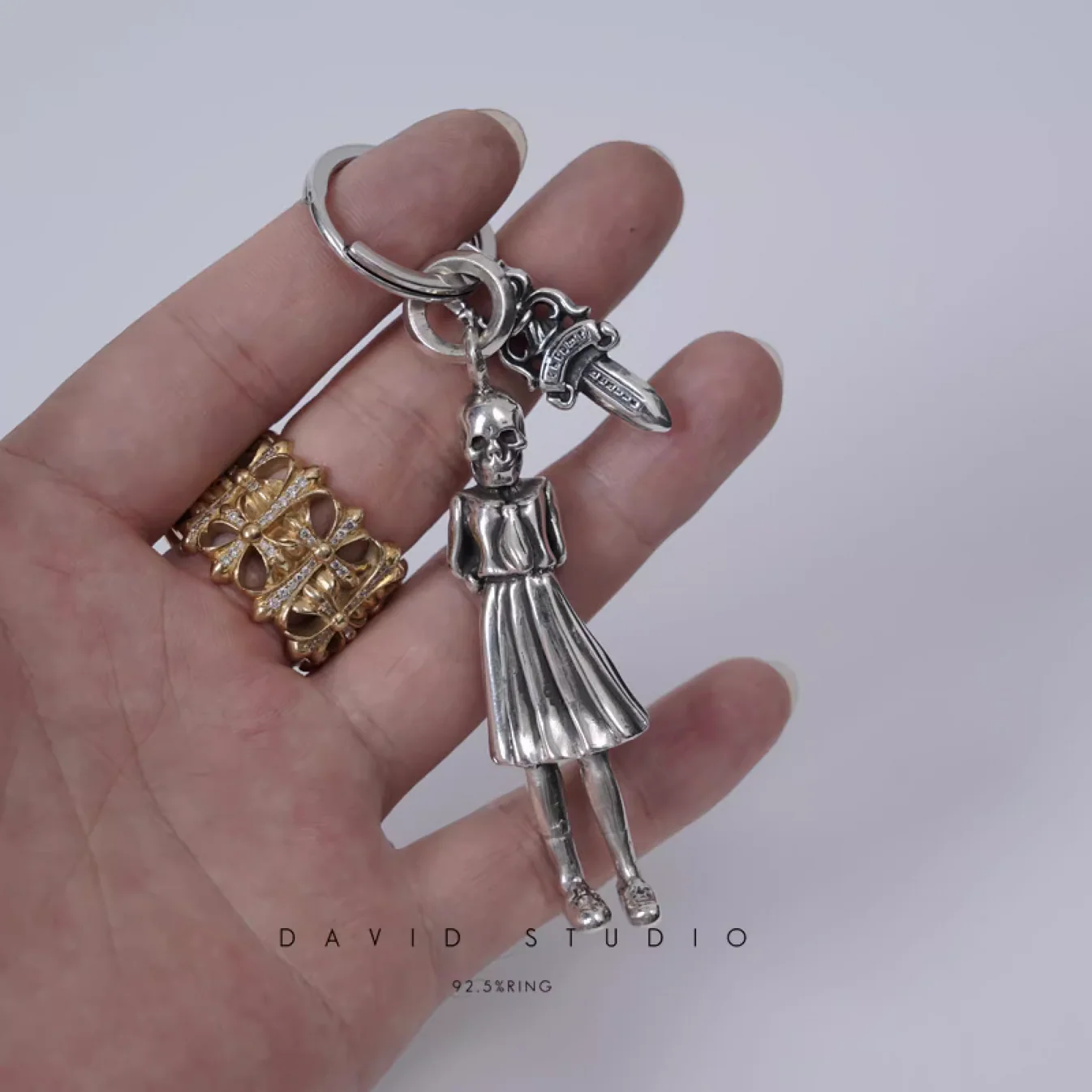 Chrome Hearts Cross Ring - Gothic 925 Sterling Silver Jewelry | David Studio