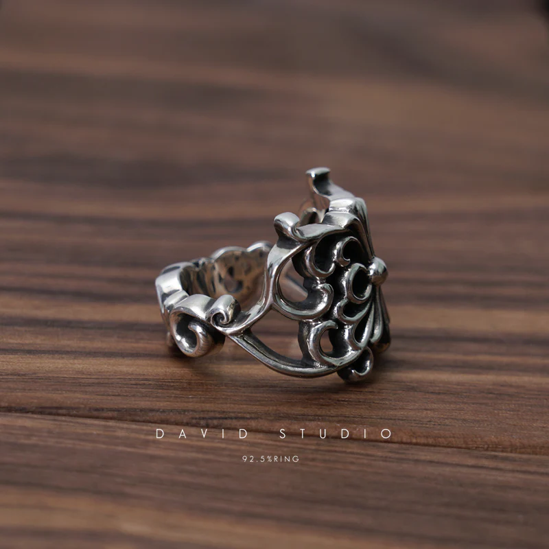 Chrome Hearts Cross Ring - Gothic 925 Sterling Silver Jewelry | David Studio