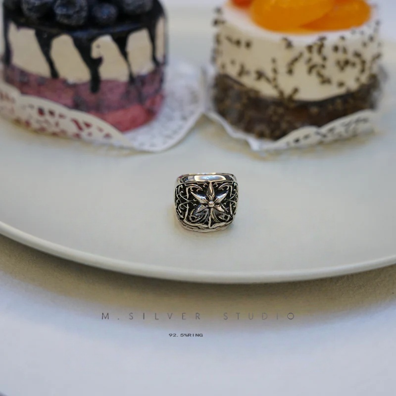 Chrome Hearts Cross Ring - Gothic 925 Sterling Silver Jewelry | David Studio