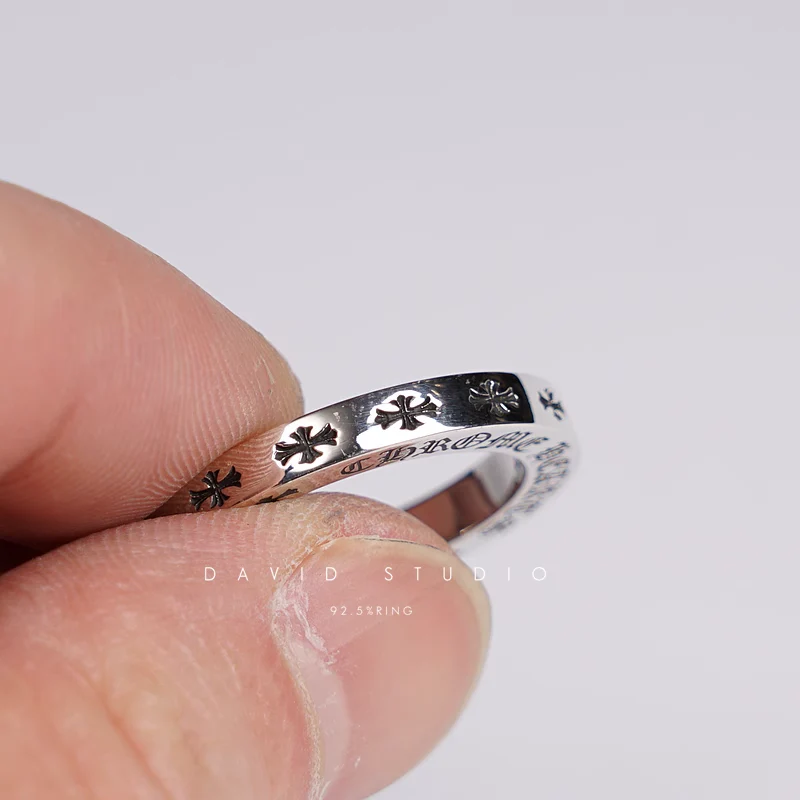 Chrome Hearts Cross Ring - Gothic 925 Sterling Silver Jewelry | David Studio