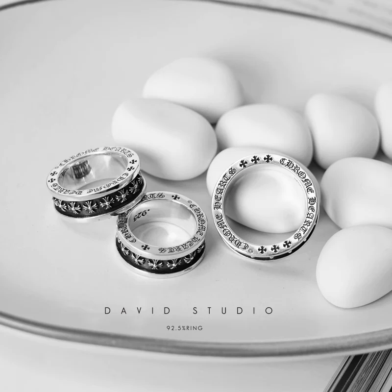 Chrome Hearts Cross Ring - Gothic 925 Sterling Silver Jewelry | David Studio