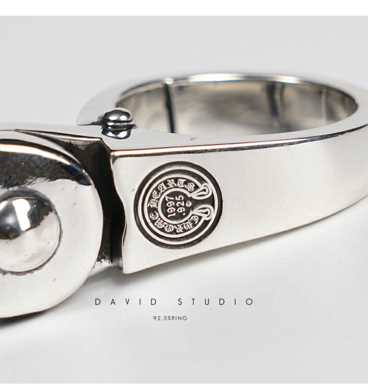 Chrome Hearts Cross Ring - Gothic 925 Sterling Silver Jewelry | David Studio