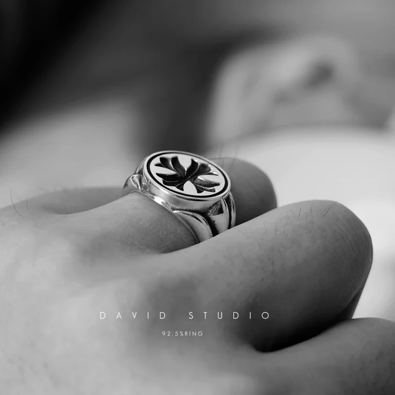 Chrome Hearts Cross Ring - Gothic 925 Sterling Silver Jewelry | David Studio